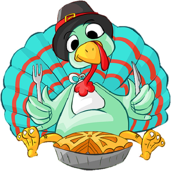 30 Custom Thanksgiving Turkey With Pie Personalized Address Labels