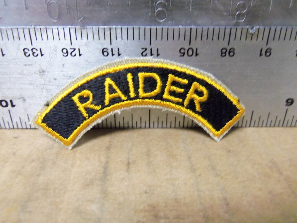 Raider Embroidered Tab Patch (NOS)