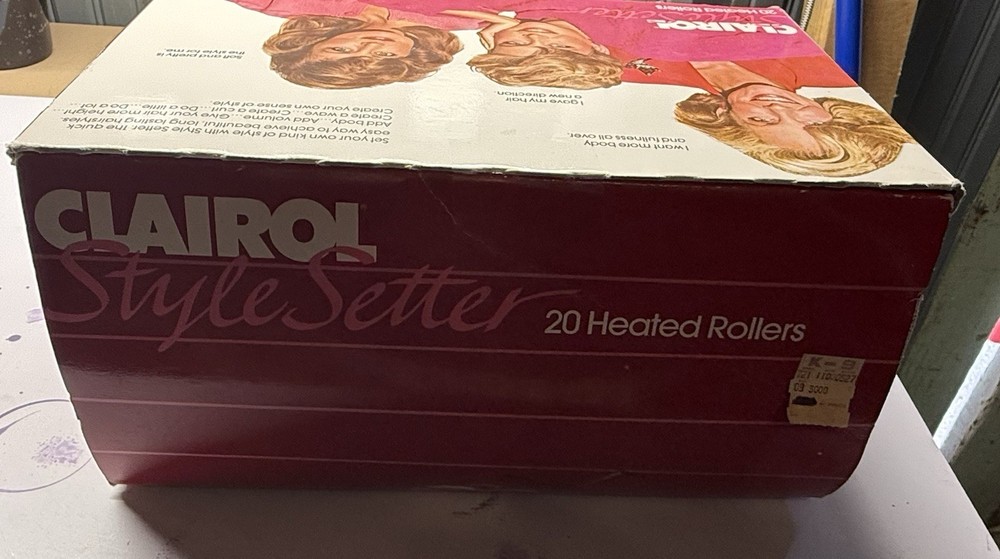 Clairol Style Setter Model C-20R Heated Rollers With 20 Rollers & Original Box