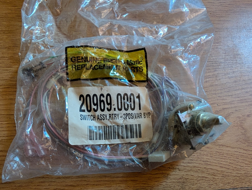 BUNN Switch Assy Rtry 3 Pos #20969.0001