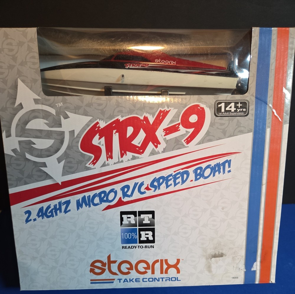 Steerix RC STRX-9 Micro RC Speedboat Controller and Battery Used