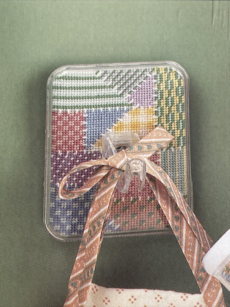 Patchwork Kitchen Coaster Mug Napkin Ring Annie's Plastic Canvas Pattern