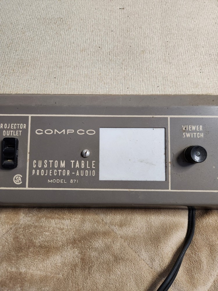 Vintage Compco Photographic Custom Table Projector-Audio Model 871 USA Tested