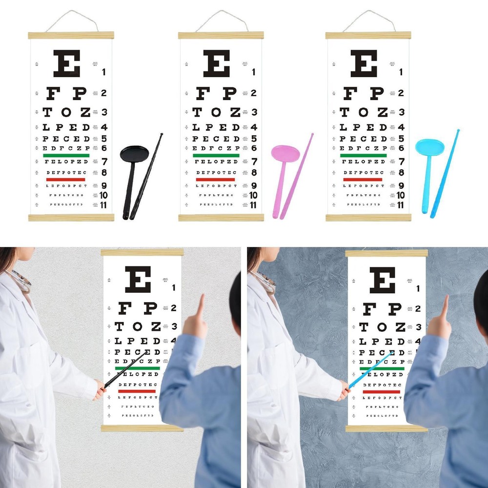 Eye Chart with Occluder Easy Installation Waterproof Eye Testing Chart for