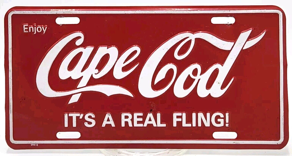 License Plate Enjoy Cape Cod It's a Real Fling! Rare