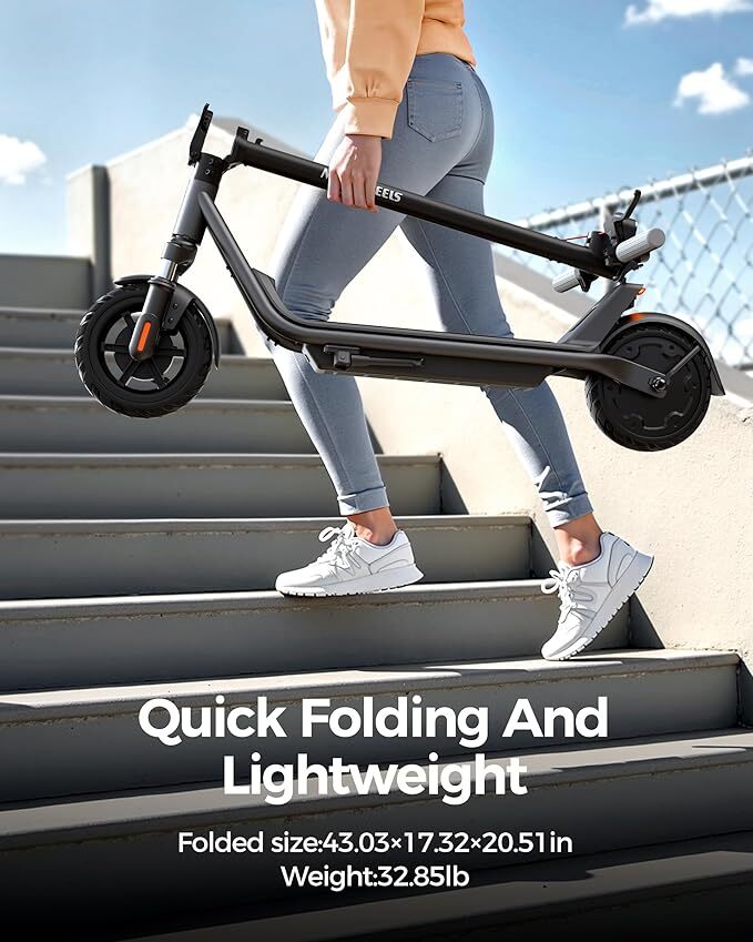 2026 Adults Electric Scooter Foldable Scooter +App &Double Shock Absorption 20KM
