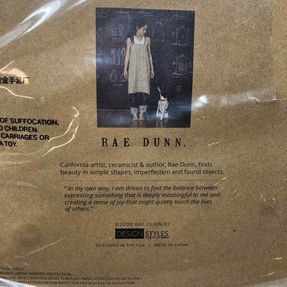 Rae Dunn Black Face Mask Reusable Love & Smile