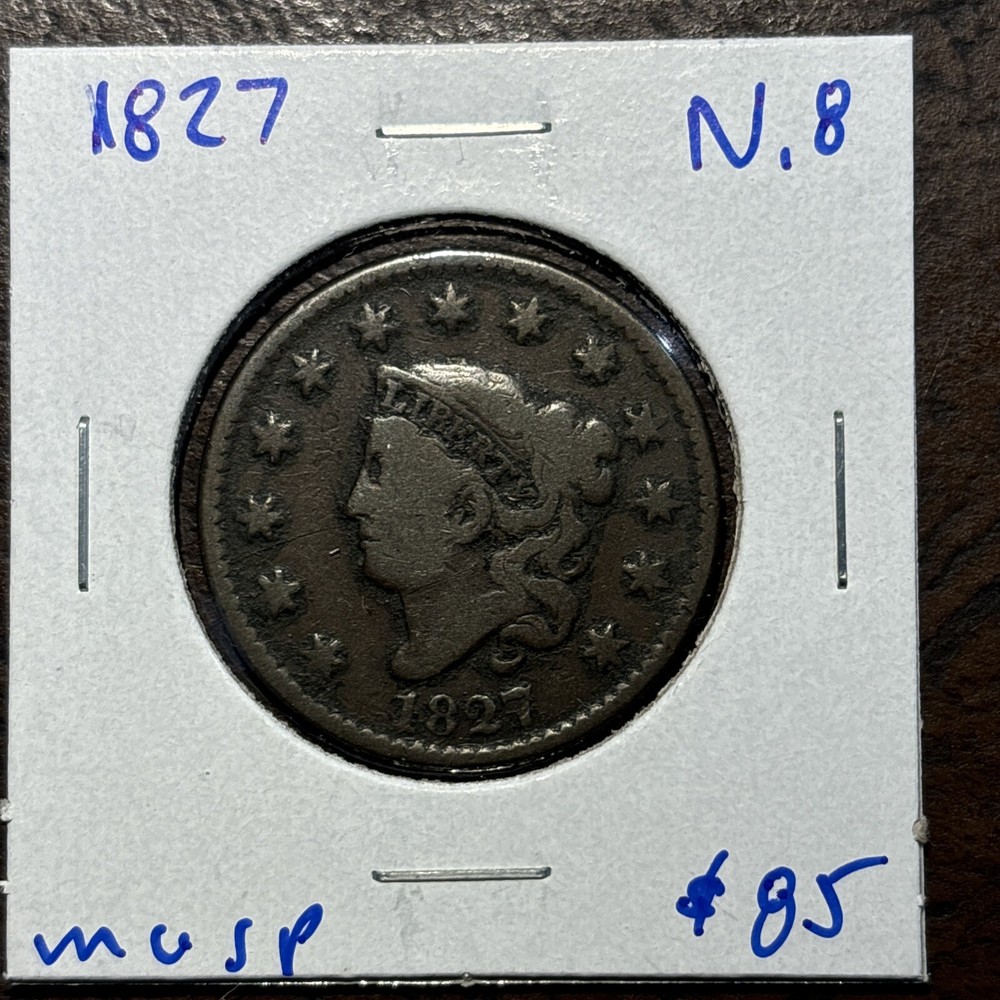 1827 Large  cent N-8