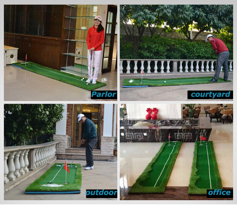 TECHTONGDA 2.5*9.8 ft Indoor Golf Exercise Pad Putting Mat High Quality