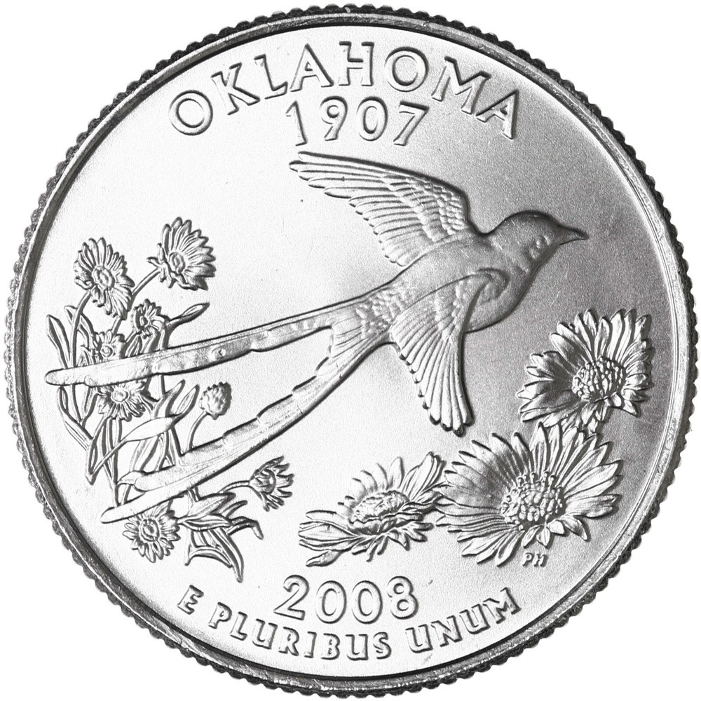 2008 P Oklahoma State Quarter Satin Finish