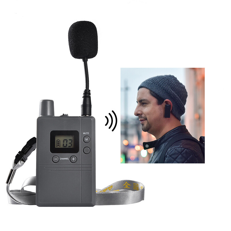 Wireless Whisper Tour Guide System 1 Transmitters 5 Receivers Audio Guide System