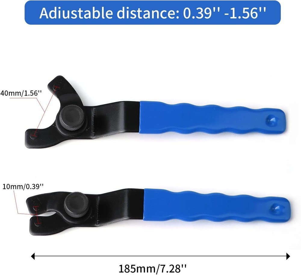 Adjustable Pin Wrench for Angle Grinder Machine,Grinder Spanner ​Wrench Blue