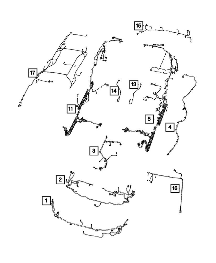 Genuine Mopar Front End Module Wiring 68358467AF