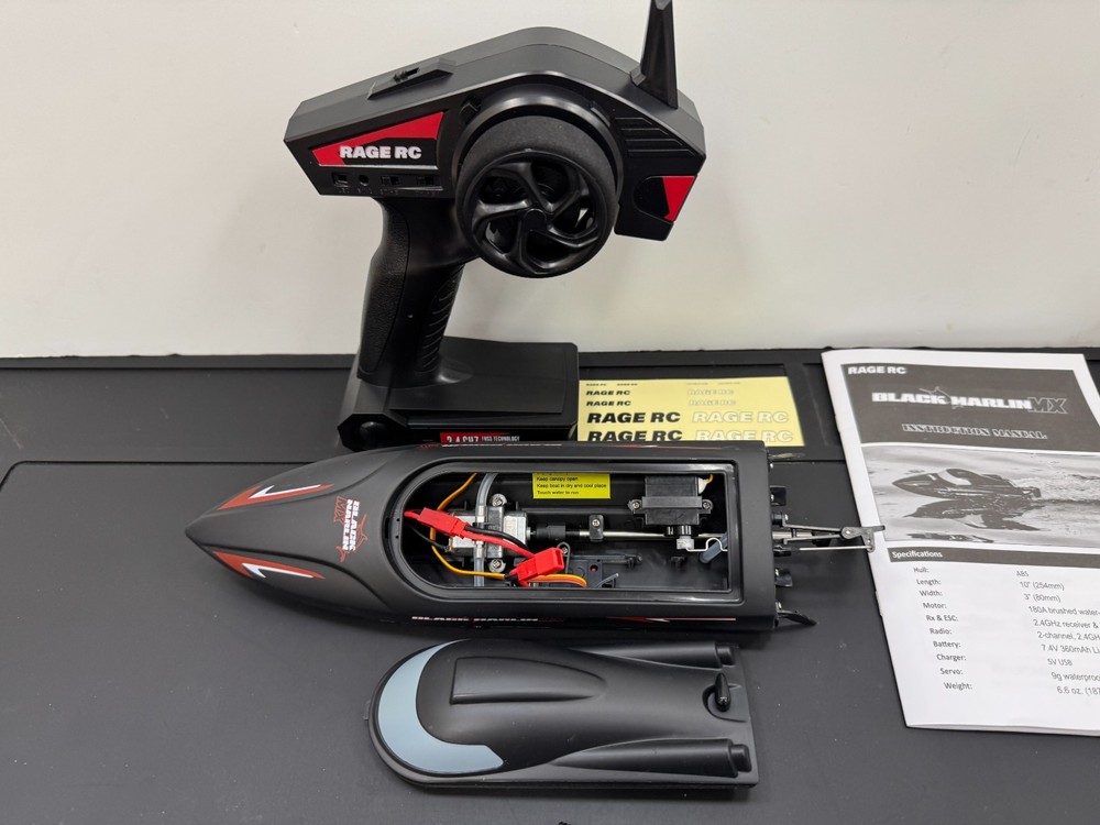 RGRB1130 Rage Black Marlin MX Micro Open box No Battery