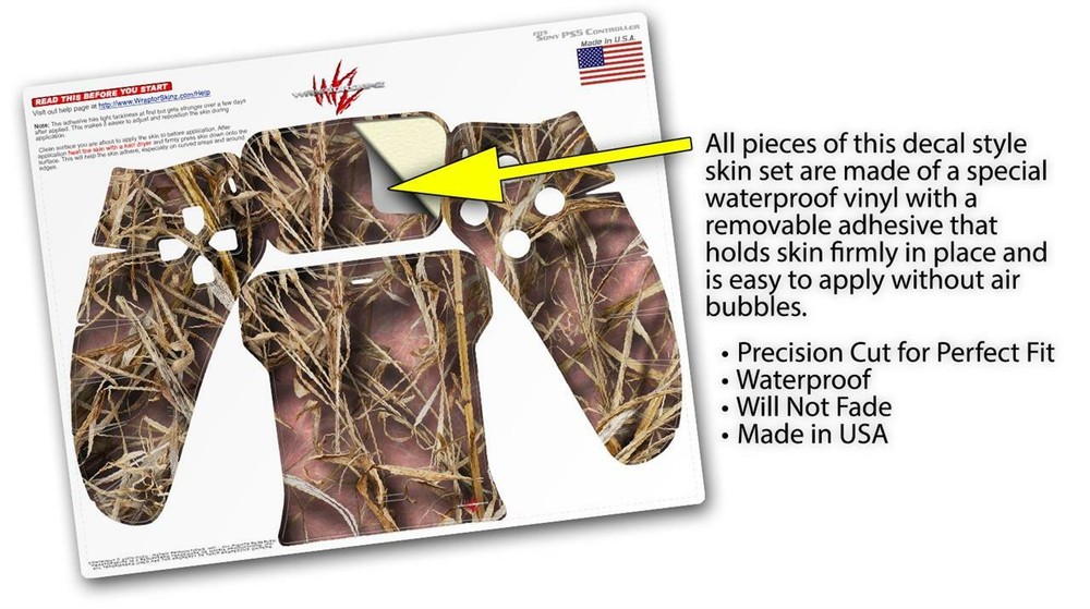 Skin Sony PS5 Controller WraptorCamo Grassy Marsh Camo Pink