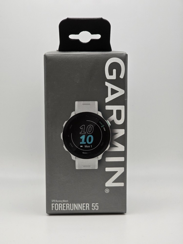 Garmin Forerunner 55 White GPS Running Smartwatch - Open Box
