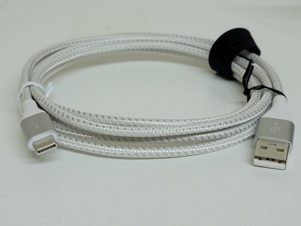 Belkin Boost Charge Braided USB-C Charging Cable 6.6FT - White