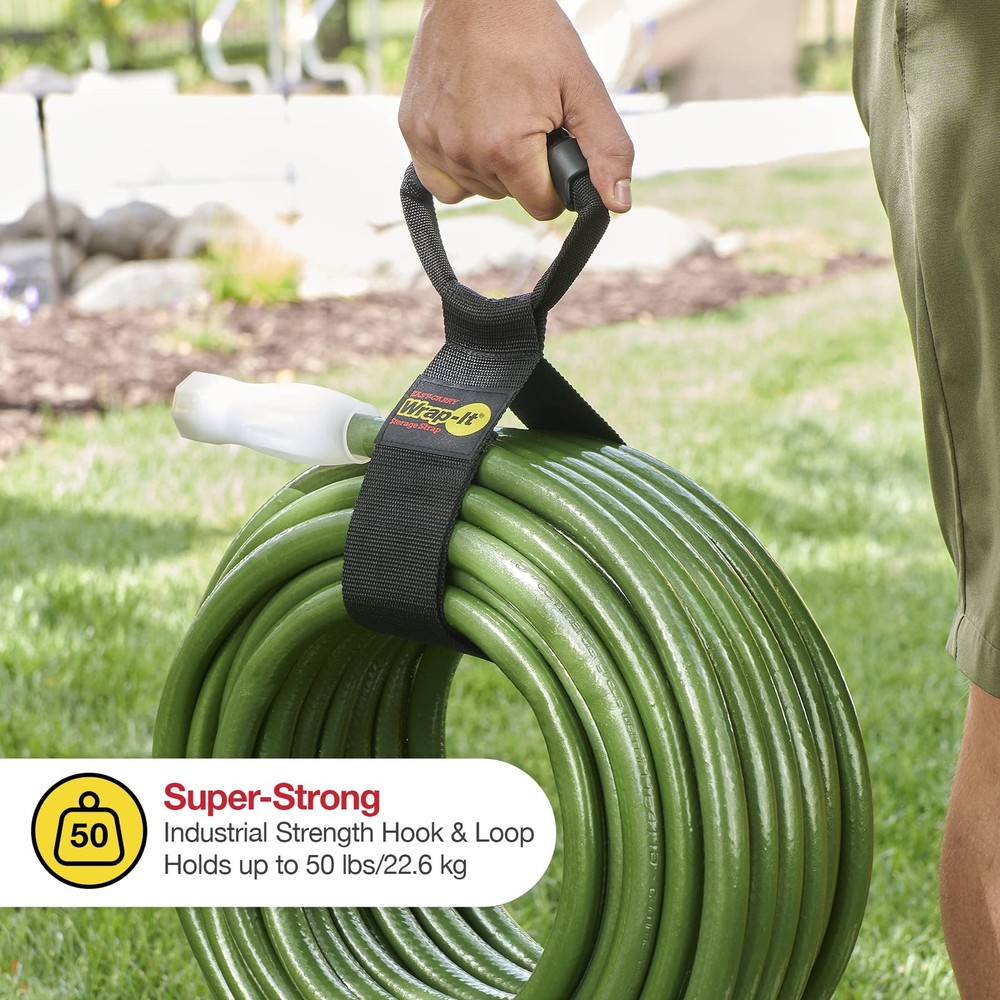 Easy-Carry Straps - 28” (2-Pack) – Heavy-Duty Hook and Loop Extension Cord Ca...
