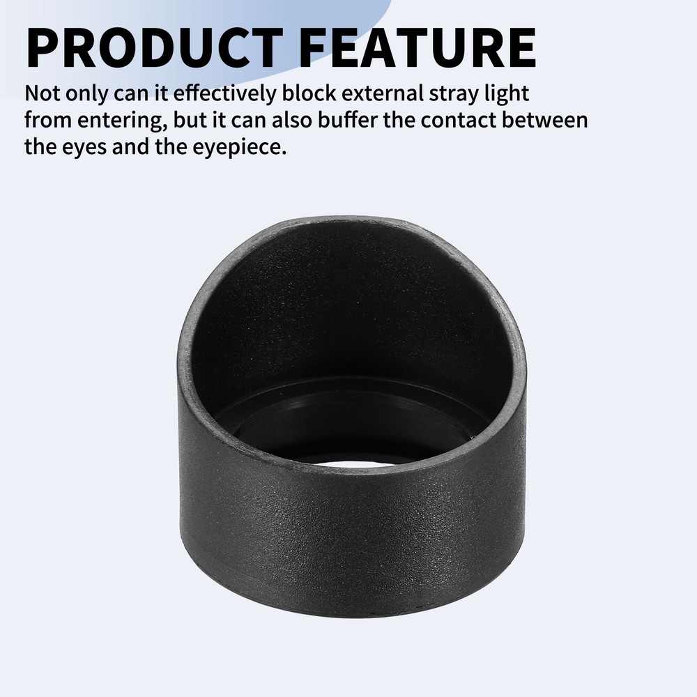 3pcs Black Rubber Microscope Eyepiece Covers 33-35mm, For Protection