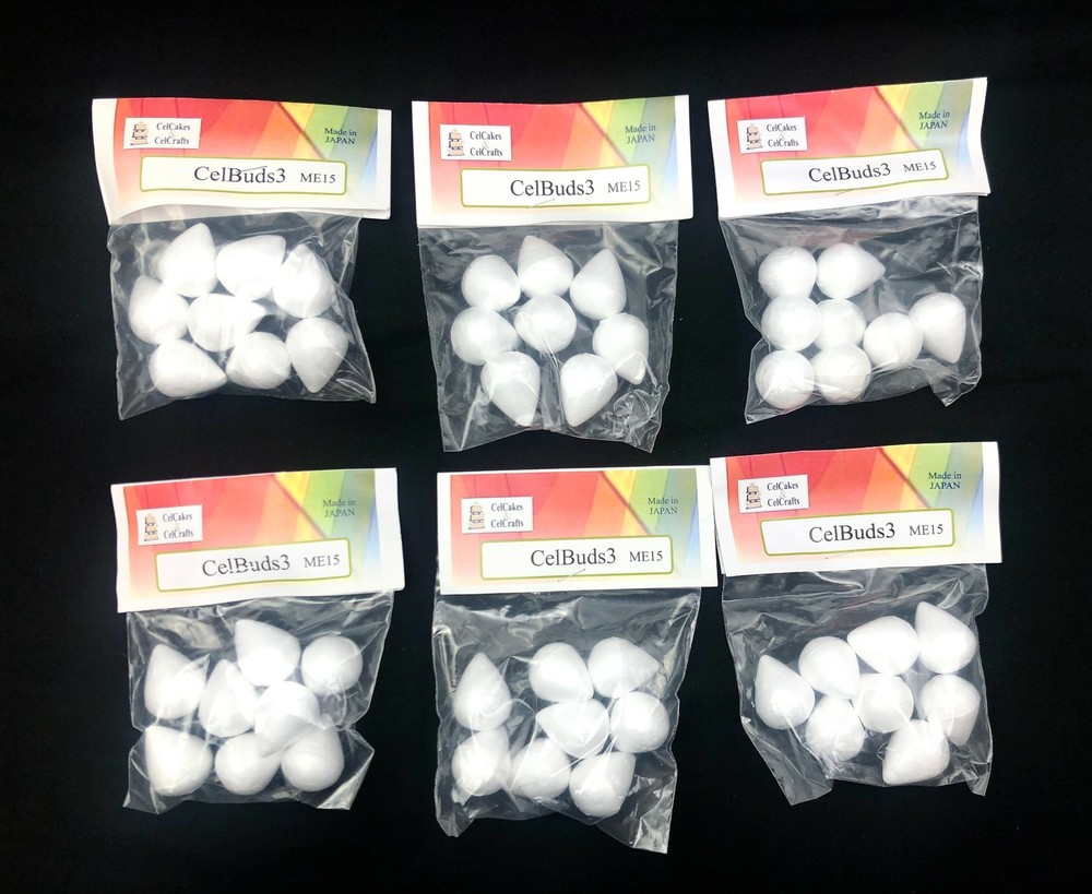 CelCrafts Cel Buds Polystyrene Cone Moulds for Sugarcraft 24mm 48 pcs