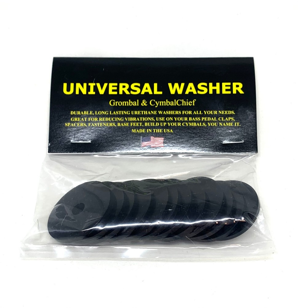 12 PACK: Cymbal Washer, Universal washer, BLACK