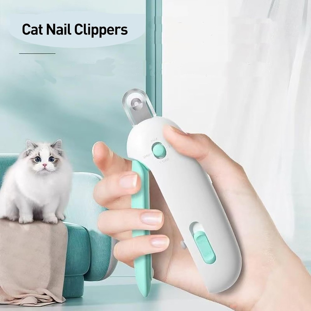 Cat Nail Trimmer with Clipping Debris Storage, Adjustable Size