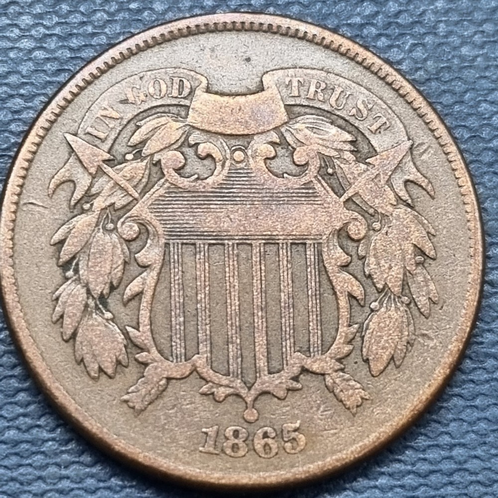1865 Two Cent Piece 2c VF - XF #101235