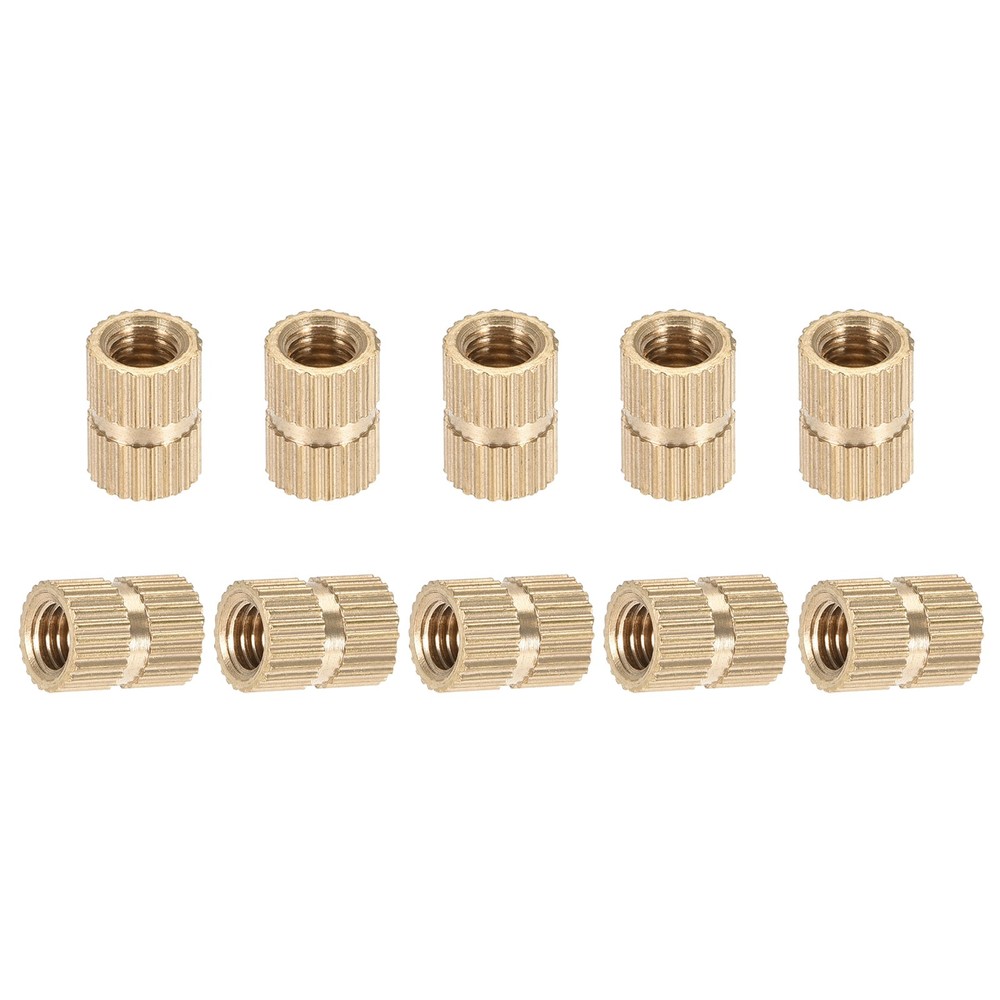 M5x10x7mm(IDxLxOD) Knurled Insert Nuts - 30 Pack - Good for Plastic Shells