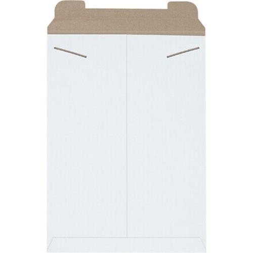 100 White Flat Mailers 13x18 Tab Lock Rigid Envelopes for Documents Photos