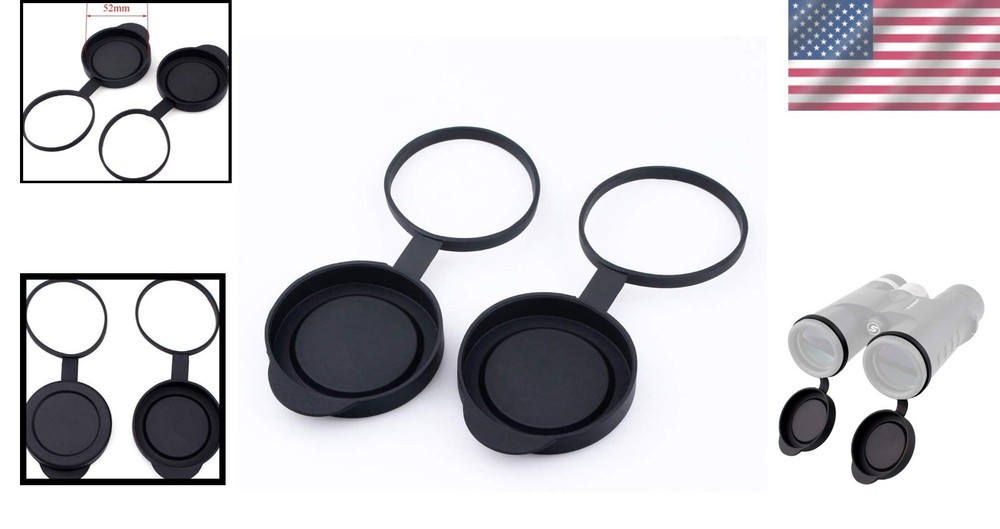 Scratch-Resistant Rubber Lens Covers for Binoculars, Dustproof 52-54mm