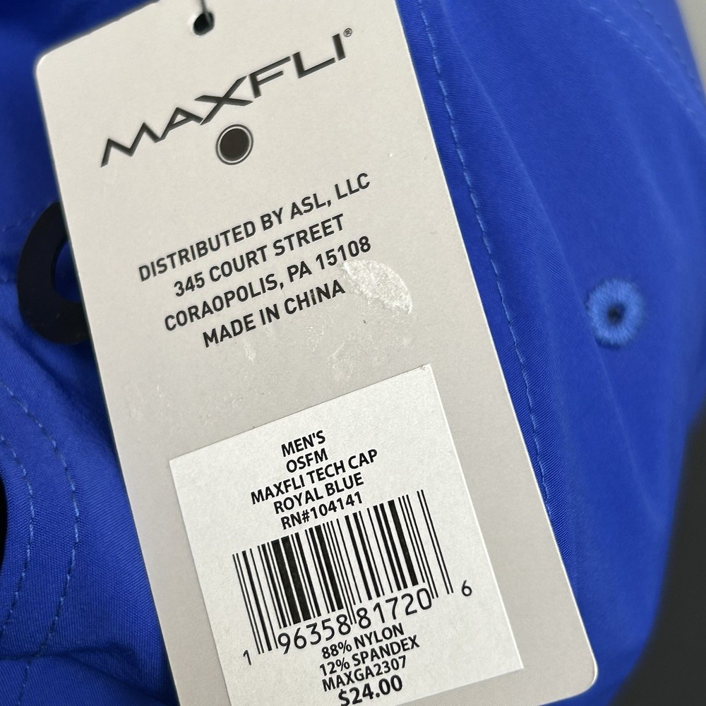 NWT Maxfli Golf Hat Blue NEW OSFM Maxfli Tech hat