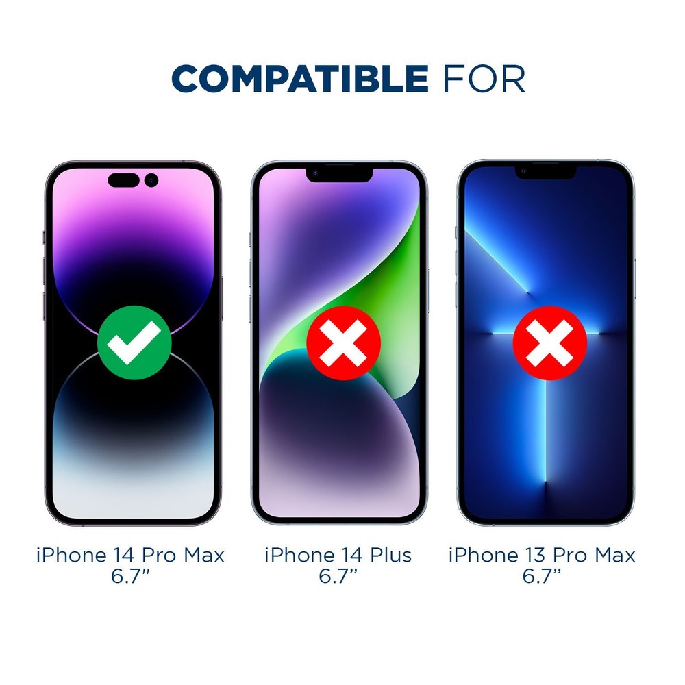 Tech Armor iPhone 14 Pro Max Lens (1 Pack) and Screen Protector (3 Pack)