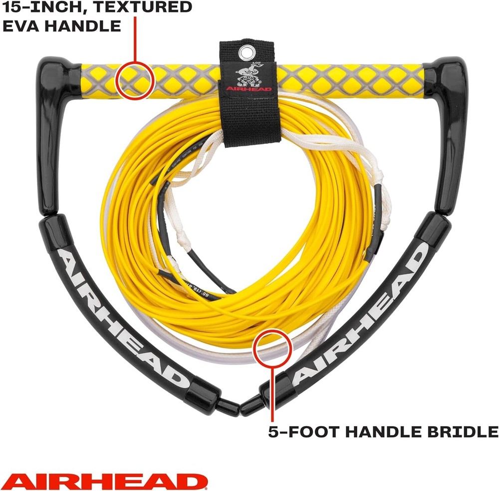 Flat Line Wakeboard Rope - No Stretch, Tangle-Free, 70ft, 4 Sections