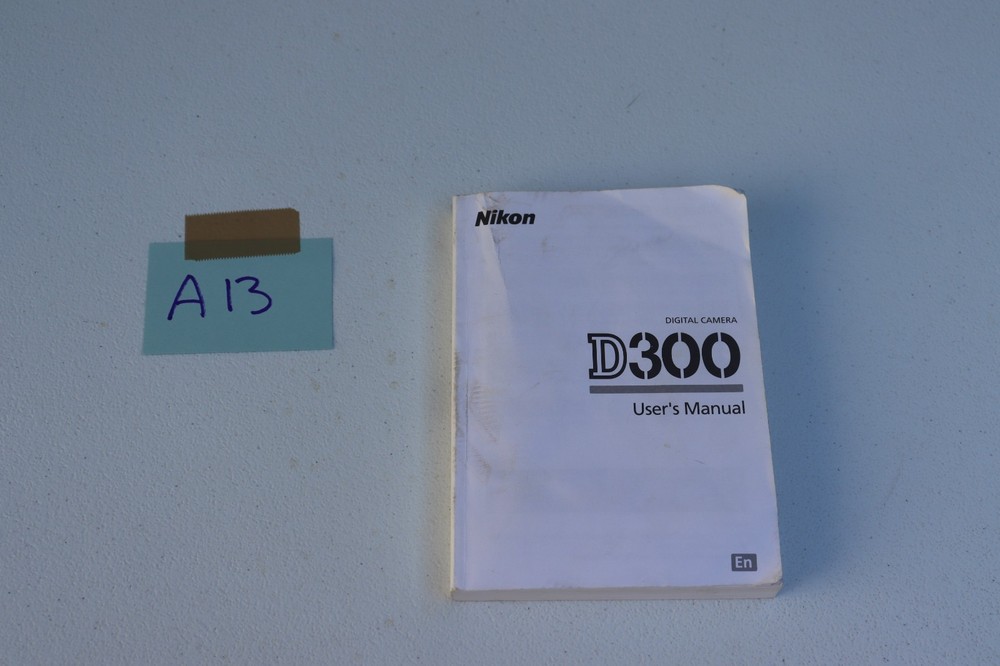 Nikon D300s User's Manual Instruction Guide
