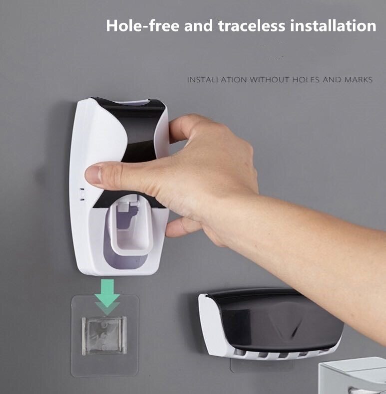 Fully Automatic Toothpaste Dispenser Hole Punched Toothbrush Toothpaste Storage