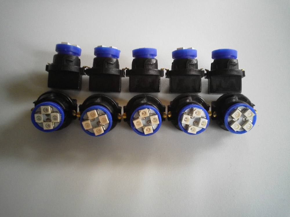 Fit Lincoln 10 Blue 4 LED Dashboard Instrument Panel Indicator Light Bulb Socket