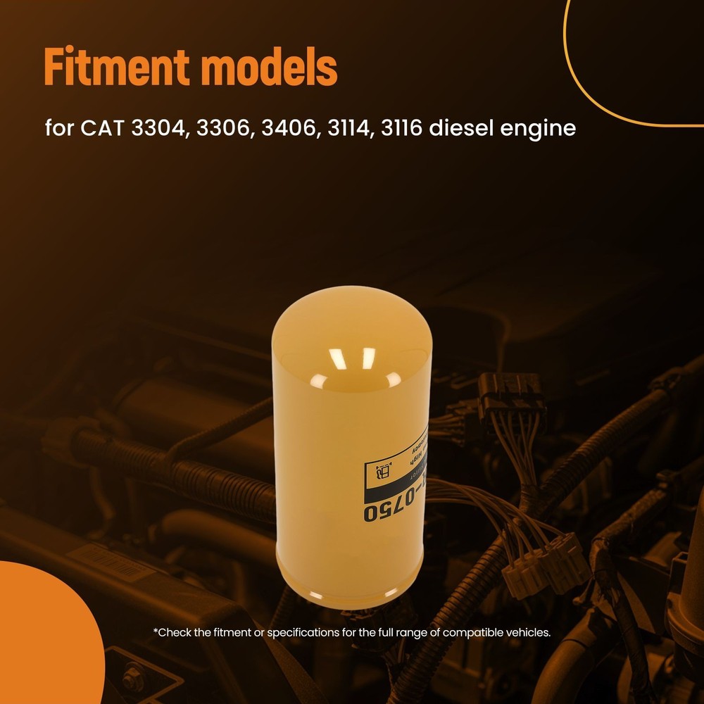 Diesel Filter Pack for CAT 3304 3306 1R-0750 Direct Replacement 6PC