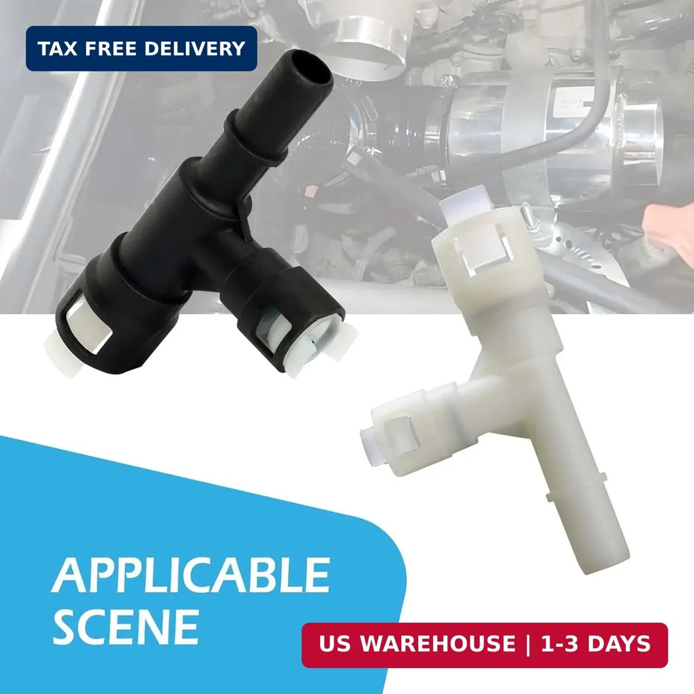 2 PCS Car Heater Inlet Hose Tee Connector, Three-way Cooling Water Pipe Joint, R