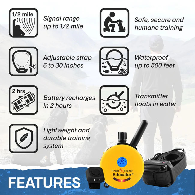 Finger Trainer FT-330 Remote Dog Training Collar by E-Collar Technologies