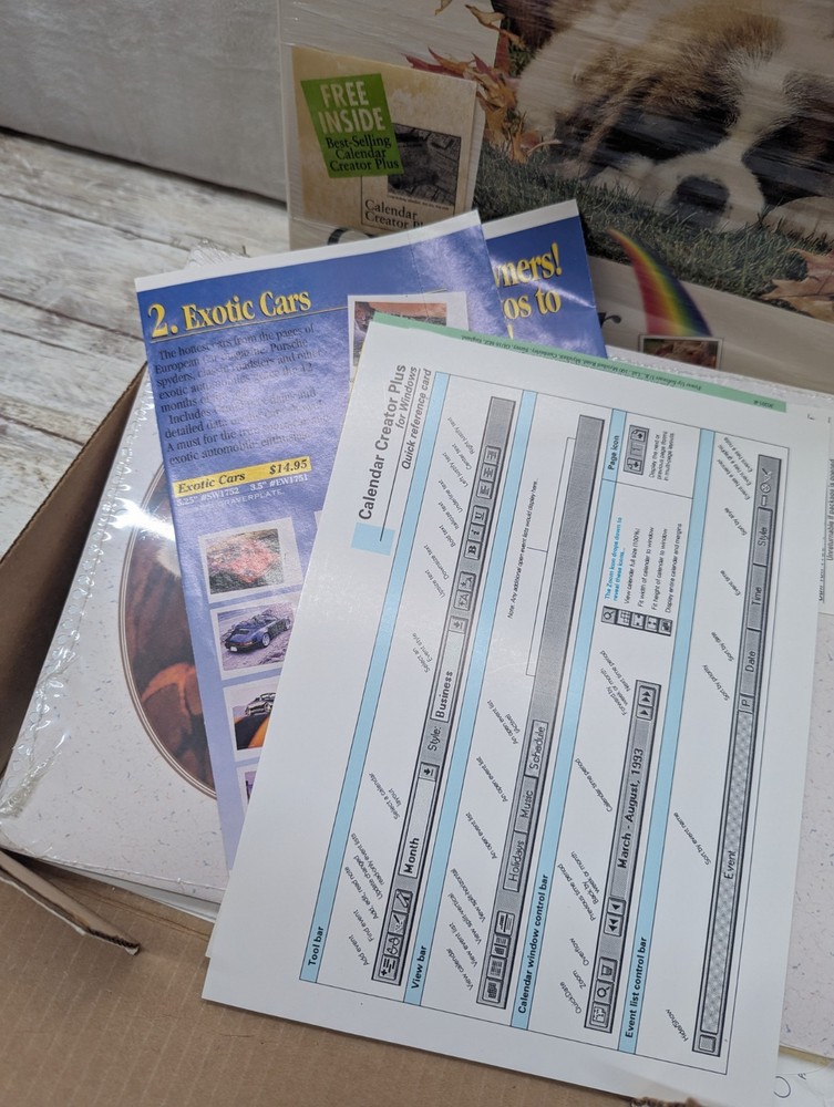 Calendar Creations Computer Software Vintage 3.5 Floppy