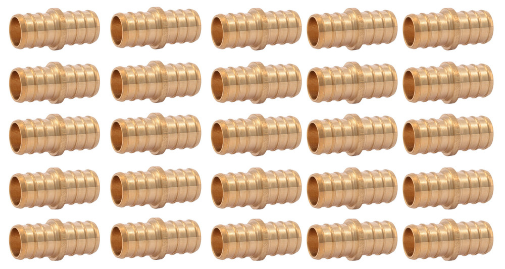 Uponor Wirsbo P4547575 Brass 3/4" PEX X 3/4" PEX Coupling Fitting Lot of 25