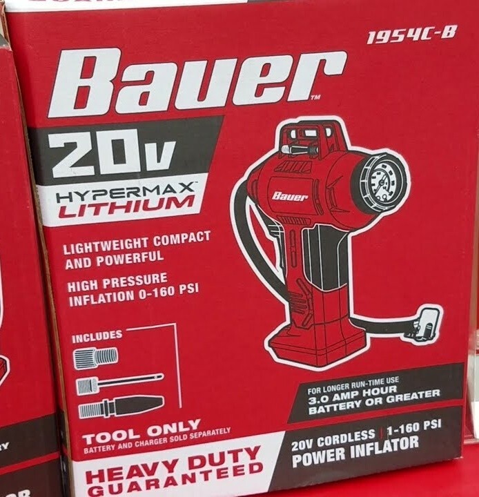 NEW*BAUER 20V Hypermax Cordless 0-160 PSI Power Inflator TOOL ONLY