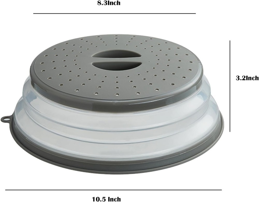 Vented Microwave Cover with Hook Hole - Compact & Multi-Functional Design