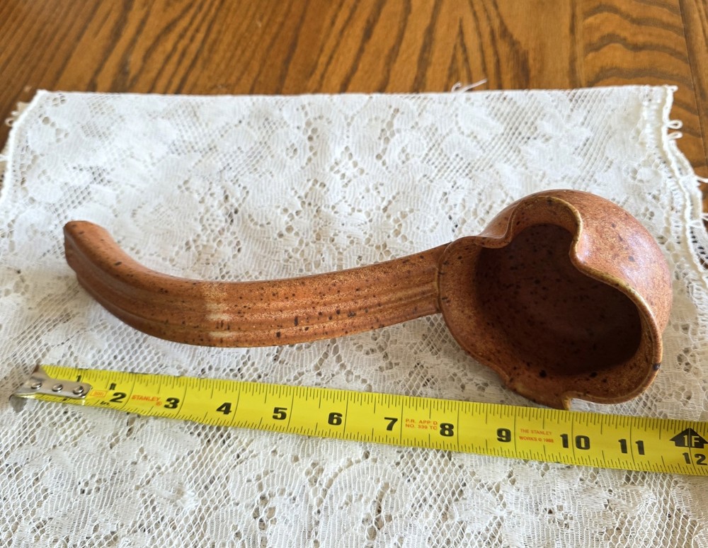 Studio Pottery Large Ladle Earth Tones Fall Decor EUC