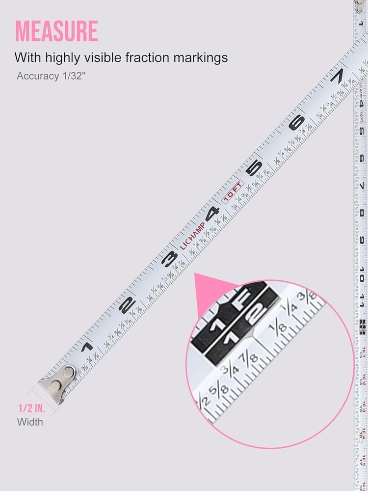 Small Tape Measure Pack Foot Fractions