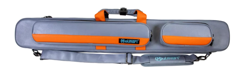 Molinari Retro Flat Cue Bag 2B/4S - Grey + Orange