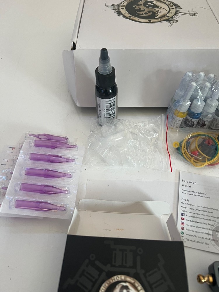 NEW OPEN BOX WORMHOLE TATTOO KIT