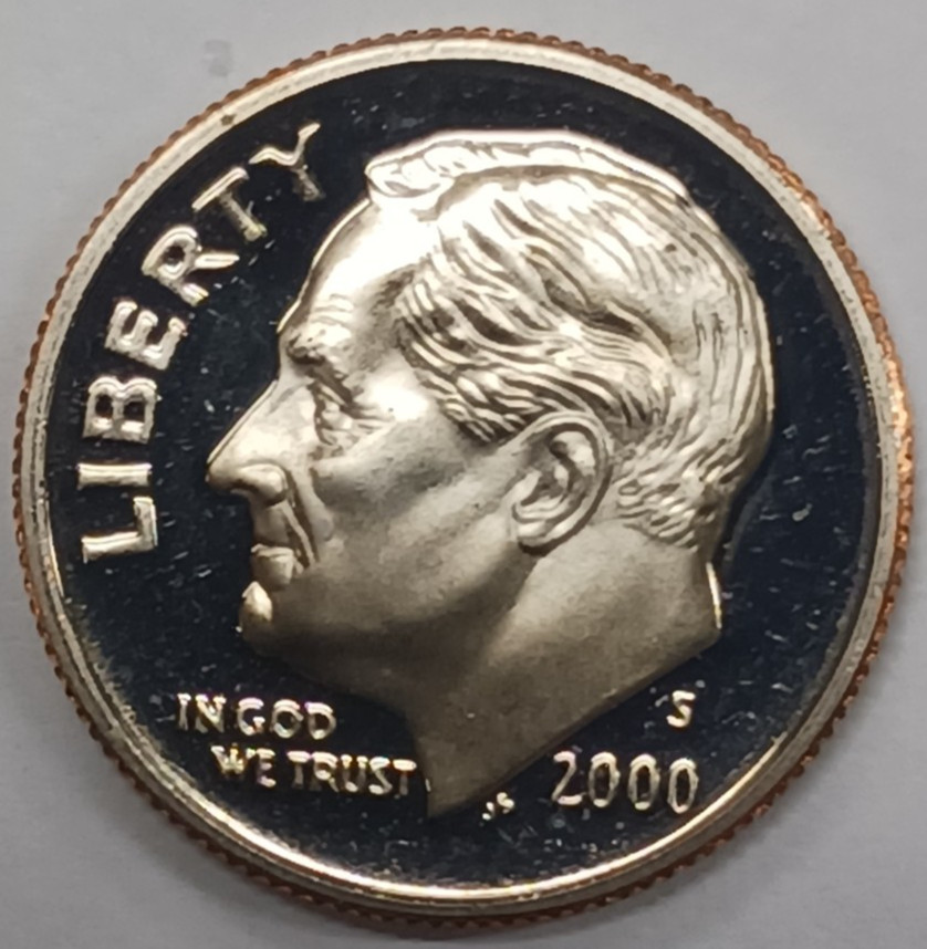 2000-S Clad Proof Roosevelt Dime