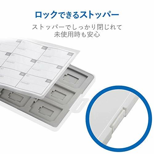ELECOM memory card case SD case plastic SD18 sheet + microSD18 Holds White NEW