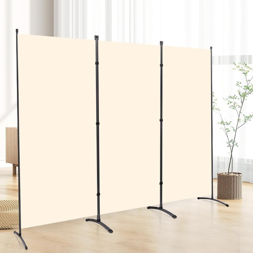 Metal Frame 6 Panel Folding Privacy Screen 6 FT Wall Divider Room Separator